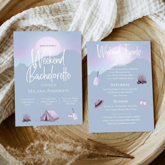 Camping Bachelorette Party Helg bjudande in Inbjudningar (Skapare uppladdad)