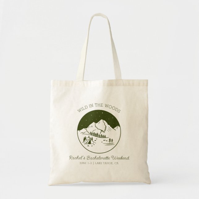 Camping Bachelorette Personlig Tote Bag Tygkasse (Framsidan)