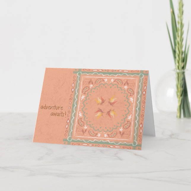 Camping Bandana Card Tack Kort (Framsida)