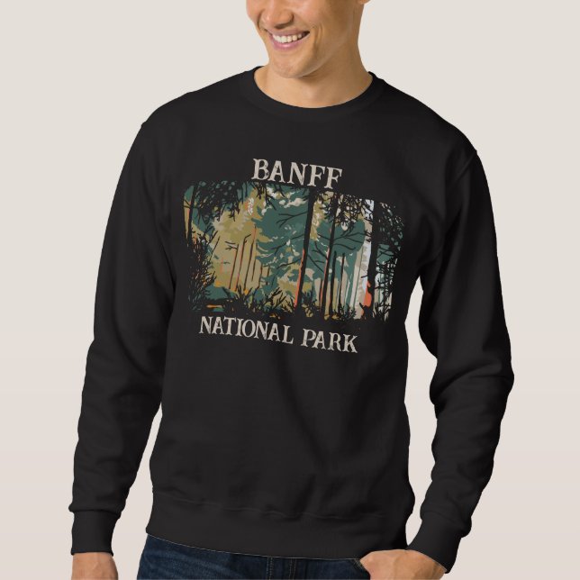 Camping Banff National Park Canada Sweatshirt (Framsida)