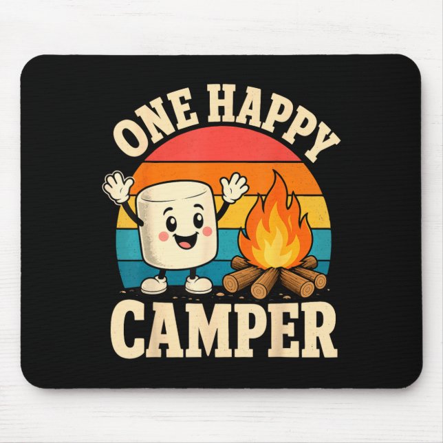 Camping barnungar söt marshmallow lägereld  musmatta (Framsidan)
