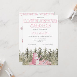 Camping Bear Bachelorette Party-inbjudan Inbjudningar