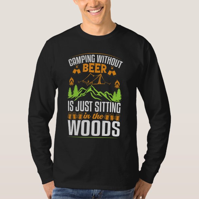 Camping Beer Pappa Son T Shirt (Framsida)