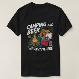 Camping & Beer - Perfekten Äventyr T Shirt