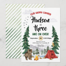 Camping Birthday-inbjudan Inbjudningar