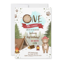 Camping Birthday-inbjudan