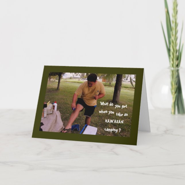 Camping, Birthday Kort (Framsida)