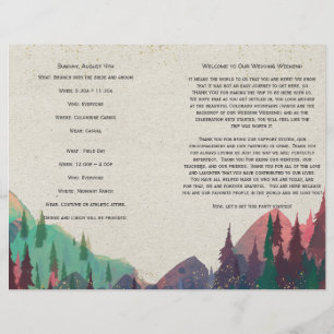 Camping Bröllop-mappat Bröllopsprogram