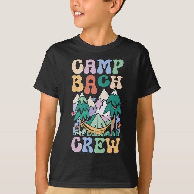 Camping Bröllopsfest Camp Bachelorette Camp Bach C T Shirt (Framsida)