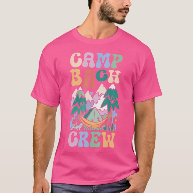 Camping Bröllopsfest Camp Brudfest Camp Bach C T Shirt (Framsida)