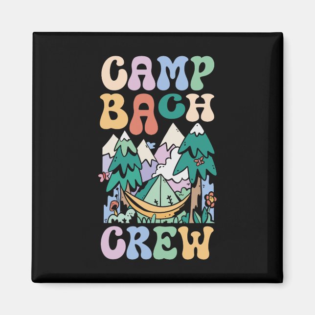Camping Bröllopsfest Campa Systerfest Bach C Magnet (Framsidan)