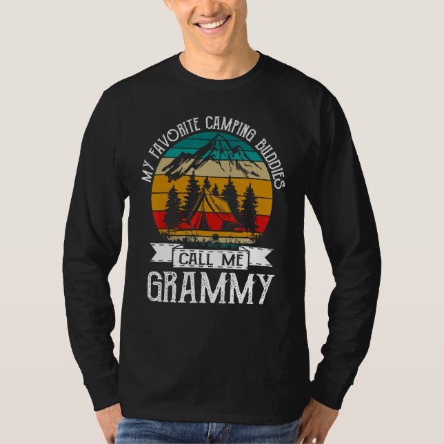 Camping Buddies Call Me Camping Grammy Camper T Shirt (Framsida)