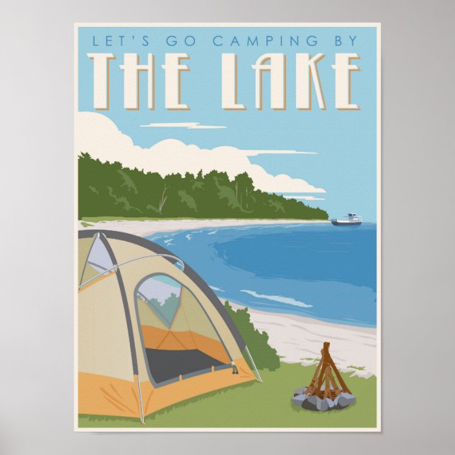 Camping by Sjö Poster (Framsidan)
