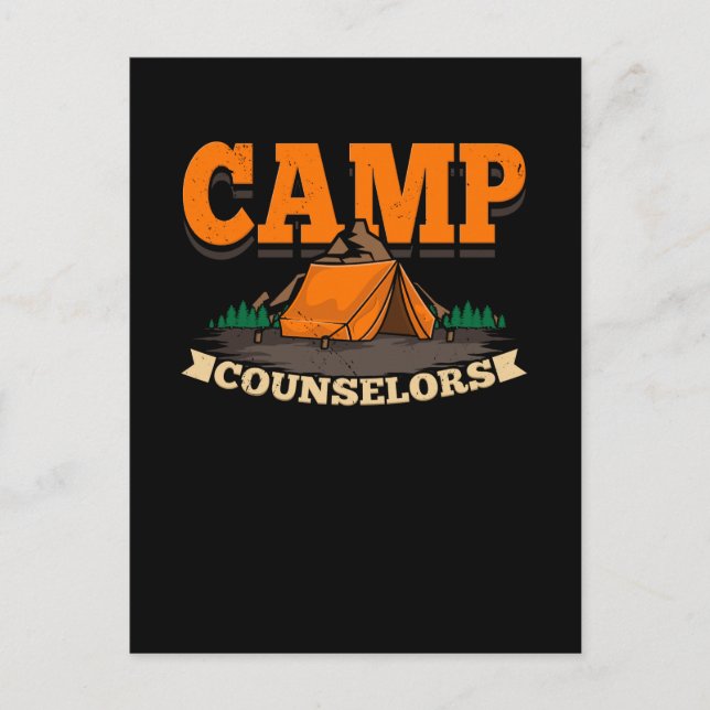 Camping - Camp Counselor Vykort (Framsida)