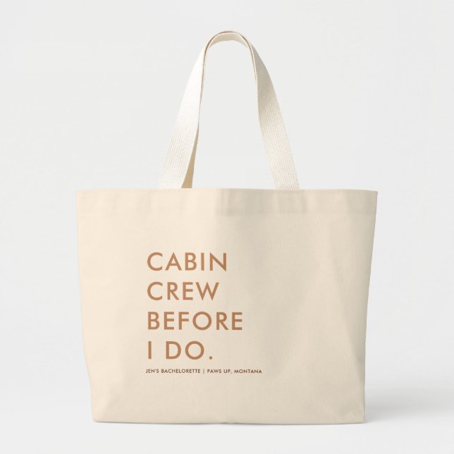 Camping Camp Earthy Bachelorette Party Gift Jumbo Tygkasse (Framsidan)