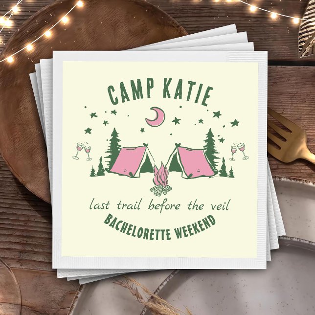 Camping Camp Sängkammarparty Pappersservett (Skapare uppladdad)