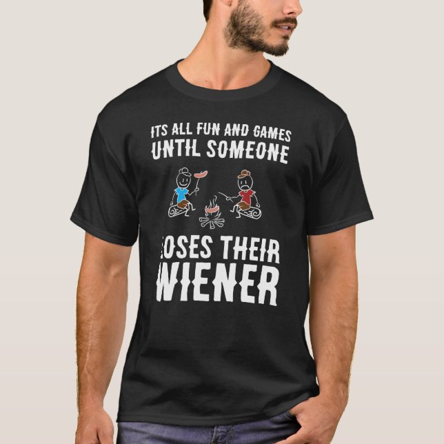 Camping Camp Wiener Outr Camp present T Shirt (Framsida)
