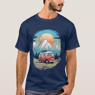 Camping campare berg natur soluppgång present gåva t shirt