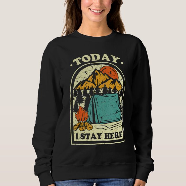 Camping Camper Camping People Camper Mountain Camp T Shirt (Framsida)