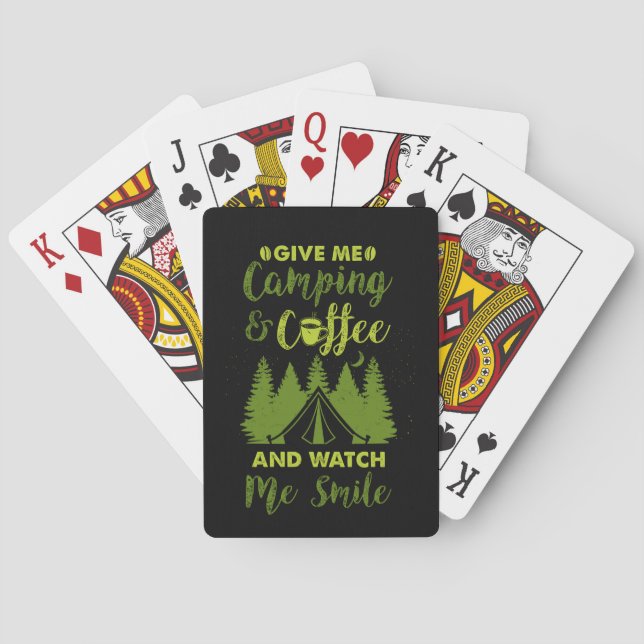 Camping Camper Coffee Gift Casinokort (Baksidan)