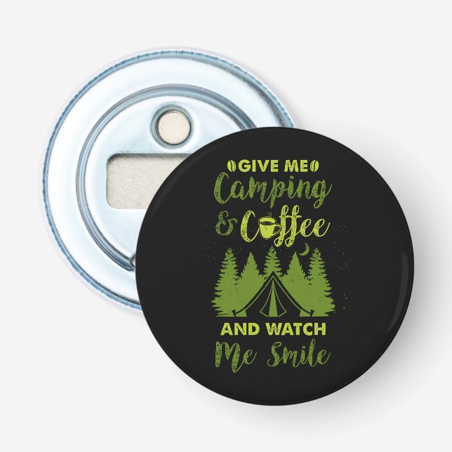 Camping Camper Coffee Gift Flasköppnare (Framsidan)