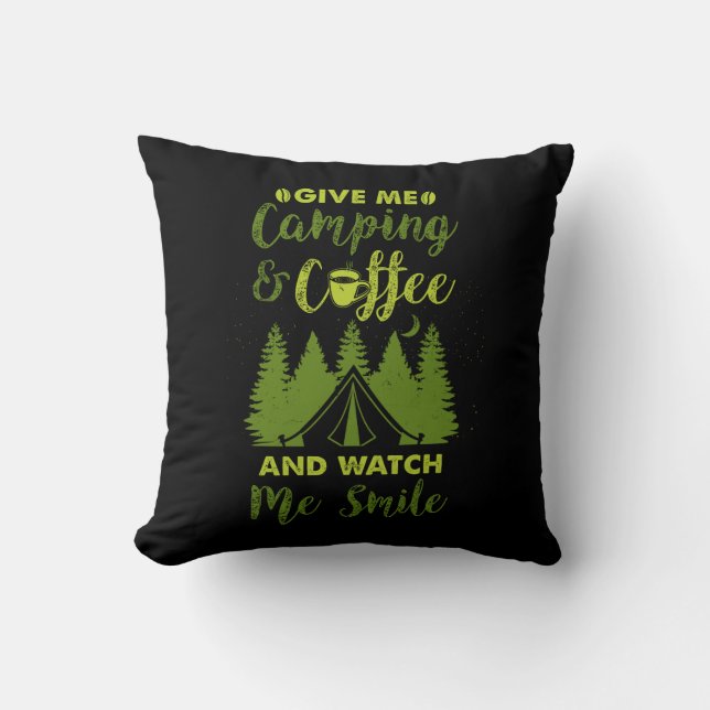 Camping Camper Coffee Gift Kudde (Framsida)