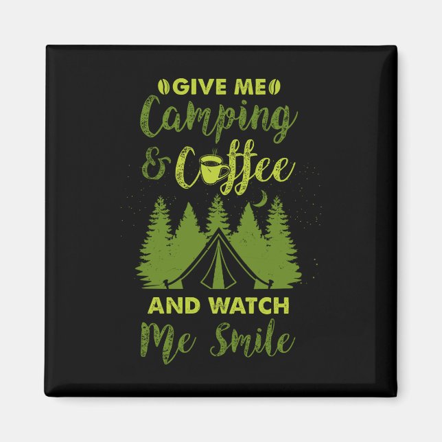 Camping Camper Coffee Gift Magnet (Framsidan)