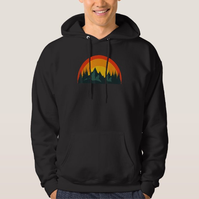 Camping Camper Outdoors fishing hiking wilderness Hoodie (Framsida)