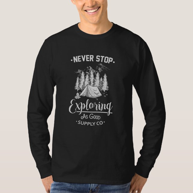 Camping Campfire Camper Camp Funny Gift Idea T Shirt (Framsida)