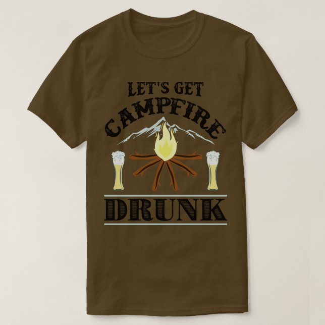 Camping Campfire Drunk 1 T Shirt (Design framsida)