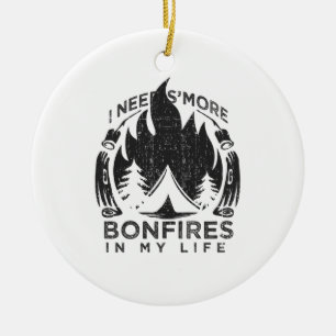 Camping Campfire Gift Julgransprydnad Keramik