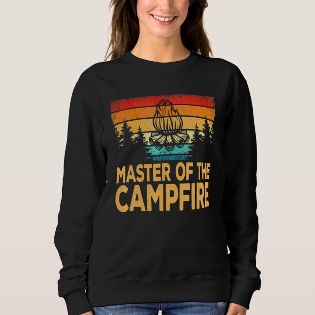 Camping Campfire Mästare Naturälskande Äventyrare T Shirt (Framsida)