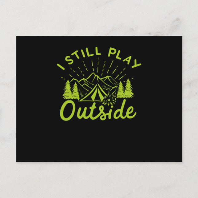 Camping Campfire Tält Vykort (Framsida)