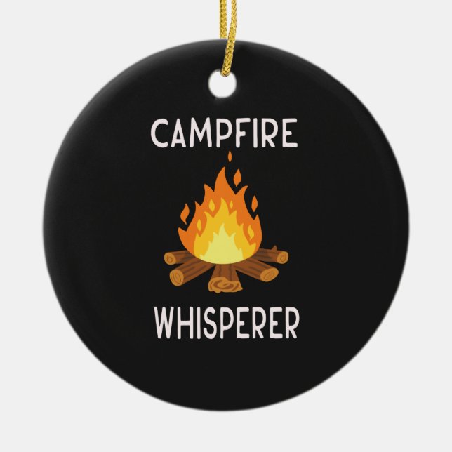 Camping - Campfire Whisperer Julgransprydnad Keramik (Framsidan)