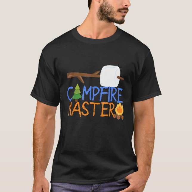 Camping Camping Camp Smores Bonfire i Campfire Pap T Shirt (Framsida)