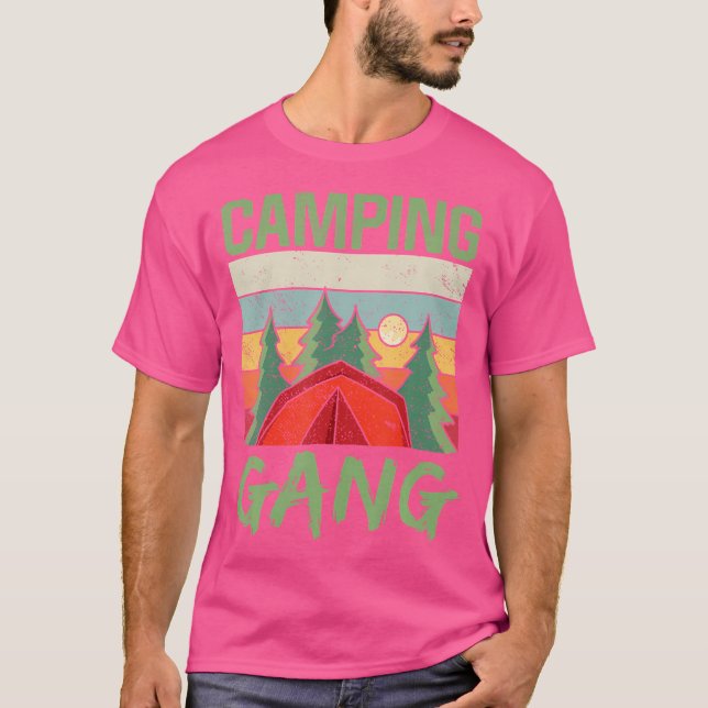 Camping Camping Gang Camp Campsite Campfire T Shirt (Framsida)