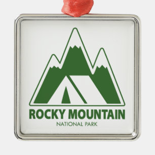 Camping Camping of Rocky Mountain nationalpark Julgransprydnad Metall