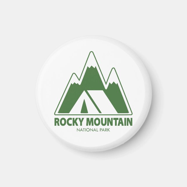 Camping Camping of Rocky Mountain nationalpark Magnet (Framsidan)