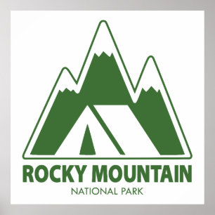 Camping Camping of Rocky Mountain nationalpark Poster