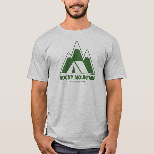 Camping Camping of Rocky Mountain nationalpark T Shirt (Framsida)