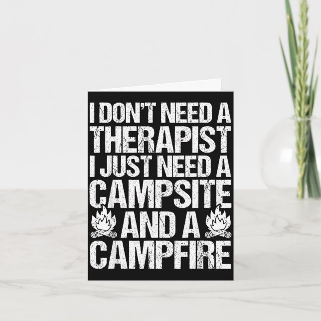 Camping campingen lägerliv skog campare  kort (Framsida)