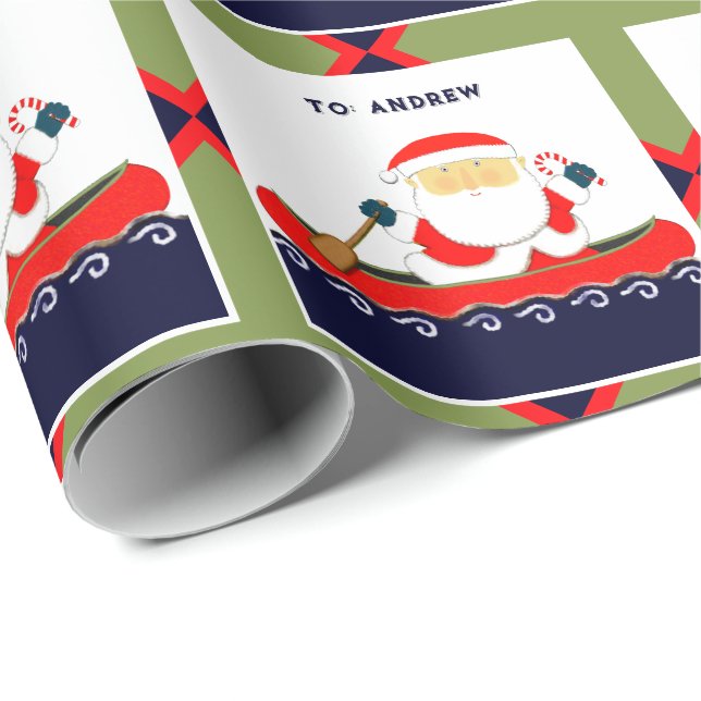 Camping Canoe-julklapp Papper Presentpapper (Rullad Hörn)