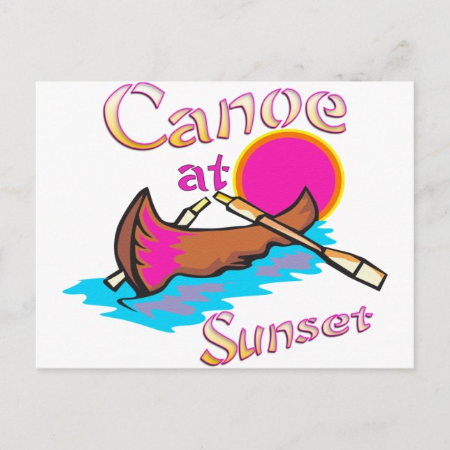 Camping Canoe Vykort (Framsida)