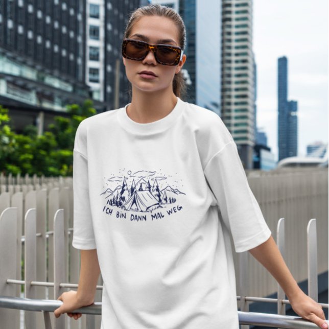 Camping Caravan German Text T Shirt (Skapare uppladdad)