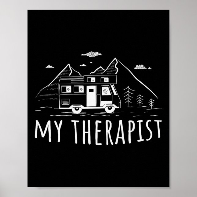 Camping Caravan My Therapist  Poster (Framsidan)