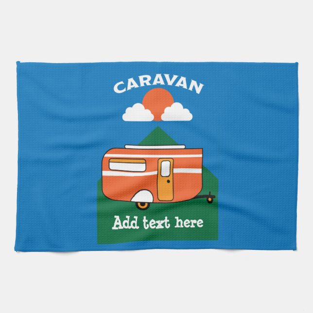 Camping Caravaner, underbart Caravan-tillbehör Kökshandduk (Horisontell)