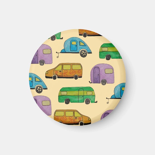 Camping caravans magnet (Framsidan)
