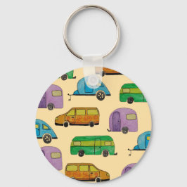 Camping caravans nyckelring