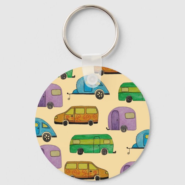 Camping caravans nyckelring (Framsida)