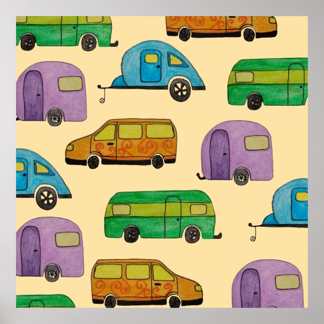 Camping caravans poster (Framsidan)